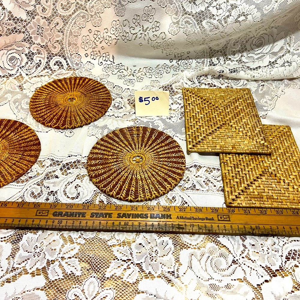 (3/$15) 🌟 Set of 5 Vintage Bohemian Trivets